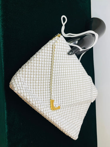 White Mesh Envelope Purse